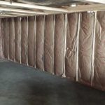 walls with studs and insulation